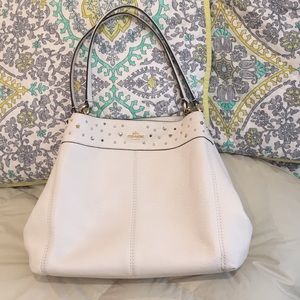 Coach outlet studded ivory lexy shoulder bag purse